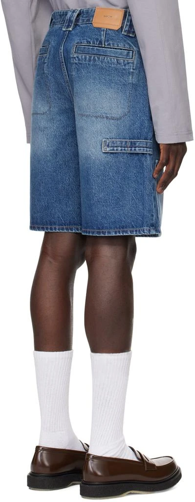 Solid Homme Blue Pocket Denim Shorts 3