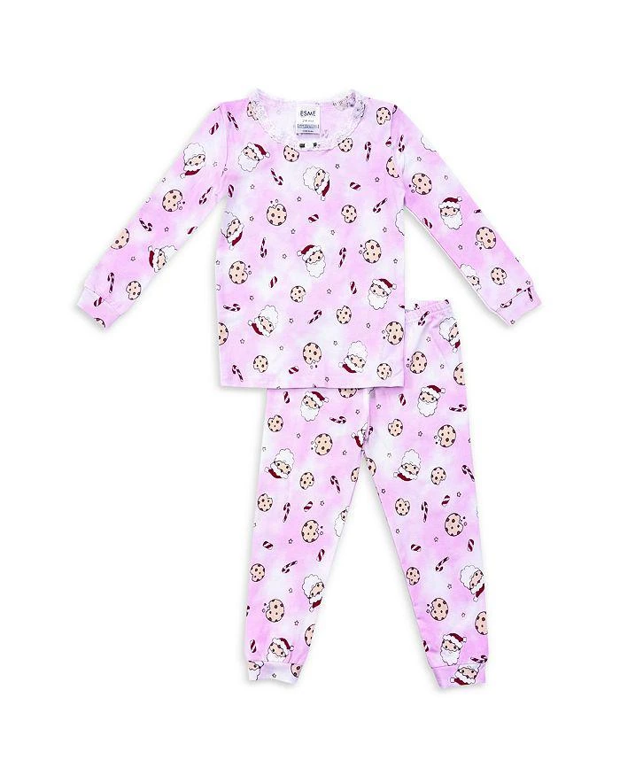 Esme Girls
 Santa Cookie Printed Pajama Set - Little Kid