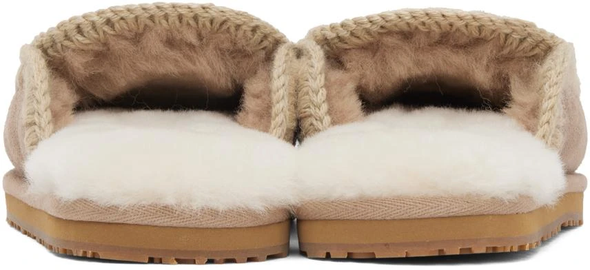 Mou Brown Stitch Slippers 2