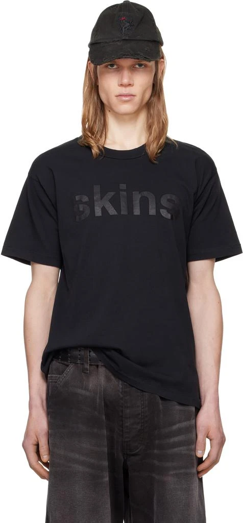 ALEXANDER DIGENOVA Black Crewneck 'Skins' T-shirt 1