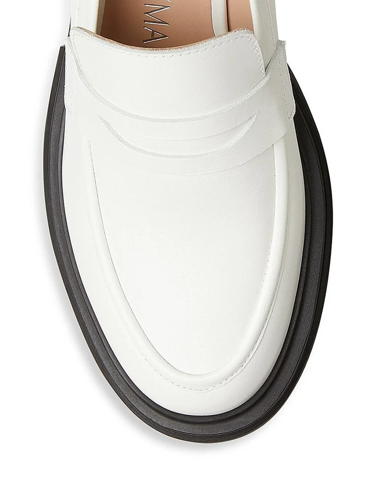 Stuart Weitzman Soho Leather Lug-Sole Penny Loafers 4