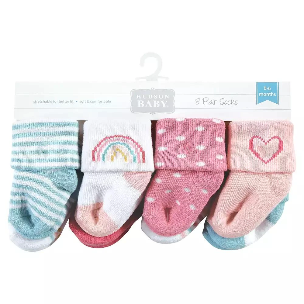 Hudson Plush Terry Socks 8 Pack 5