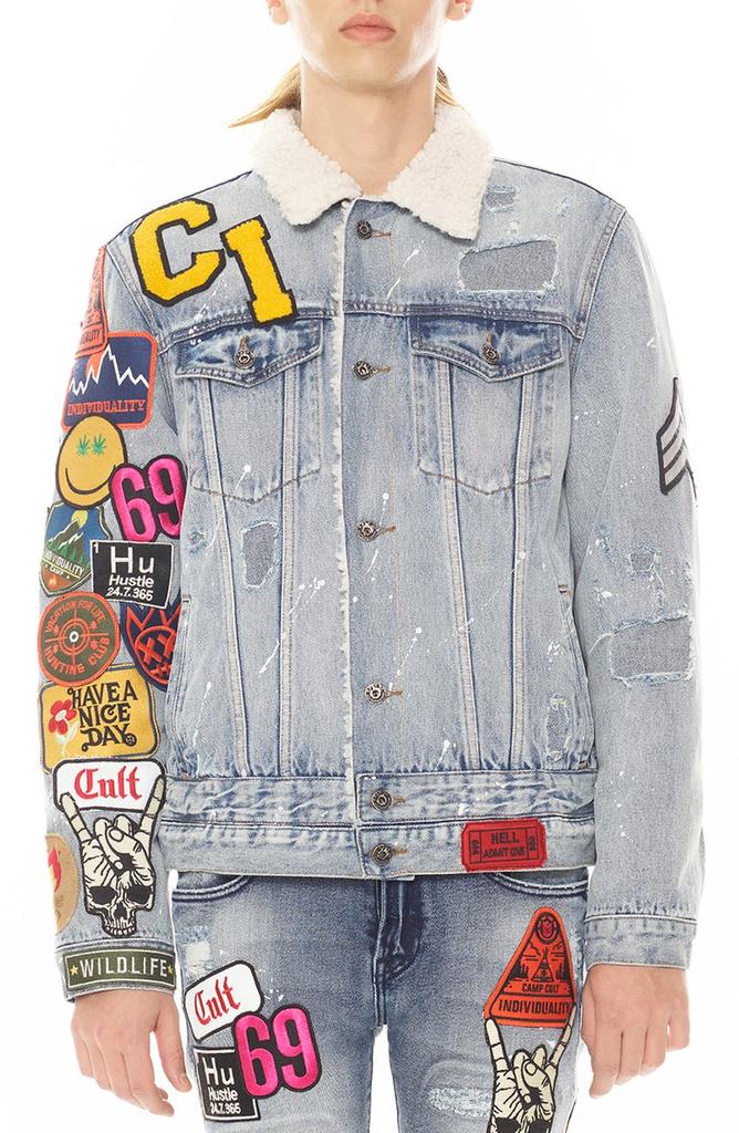 Cult Of Individuality Type III Stretch Cotton Blend Denim Trucker Jacket