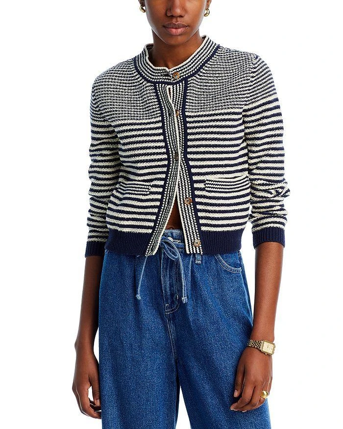FRAME Compact Stripe Cardigan Sweater 1