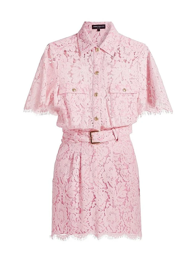 Morgana Lace Dress In Pink | Generation Love 6 / Sugar Pink Morgana Lace Dress In Pink | Generation Love 6 / Sugar Pink