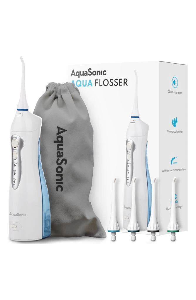 AquaSonic Vibe Series Ultra-Whitening Toothbrush & Aqua Flosser Set 7