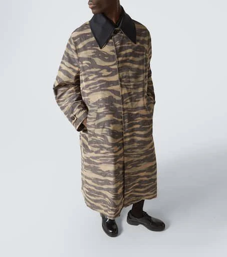Jil Sander Camouflage crêpe de chine car coat 5