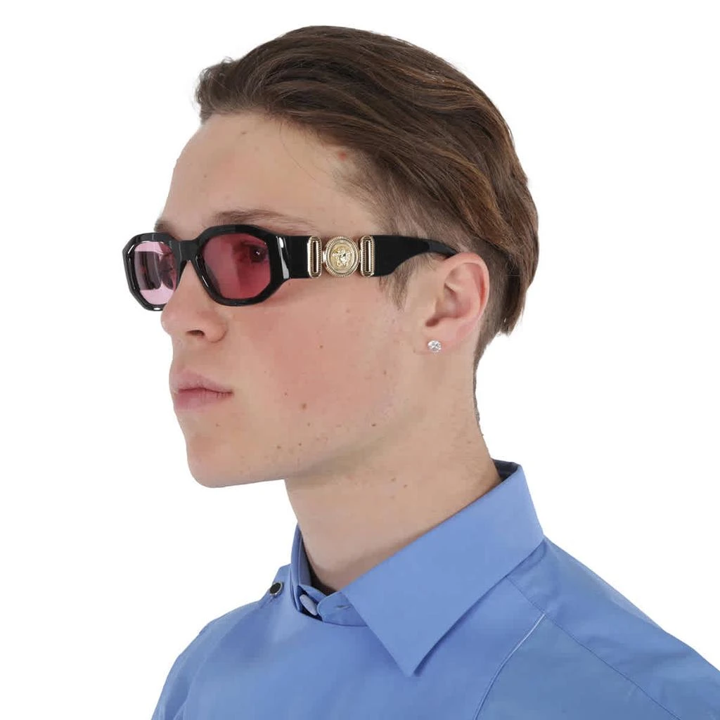 Versace Pink Geometric Unisex Sunglasses VE4361 GB1/84 53 2