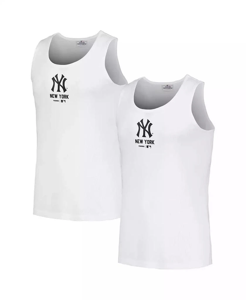 PLEASURES Men's White New York Yankees Two-Pack Tank Top 3