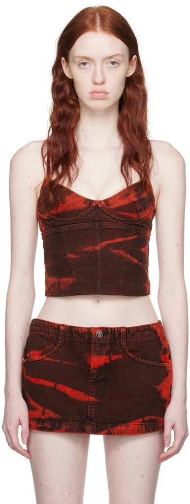 Miaou Red Kiko Denim Tank Top 1