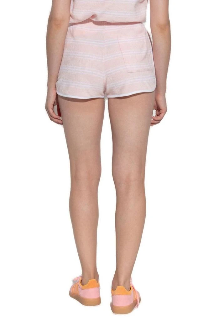 Sporty & Rich Sporty & Rich Logo Embroidered Striped Shorts 3