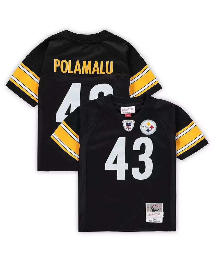 Mitchell & Ness Infant Boys and Girls Troy Polamalu Black Pittsburgh Steelers 2005 Retired Legacy Jersey 1