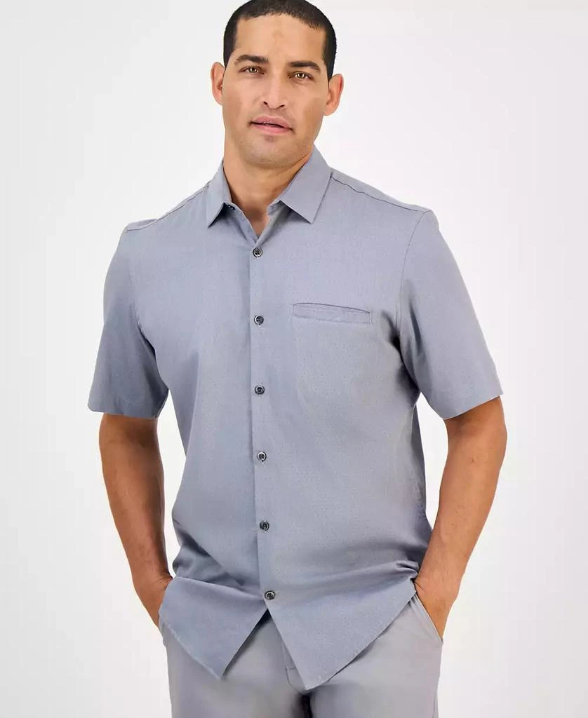 Alfani Men
s Short-Sleeve Modern Stretch Dobby Shirt, Created for Macy
s 1