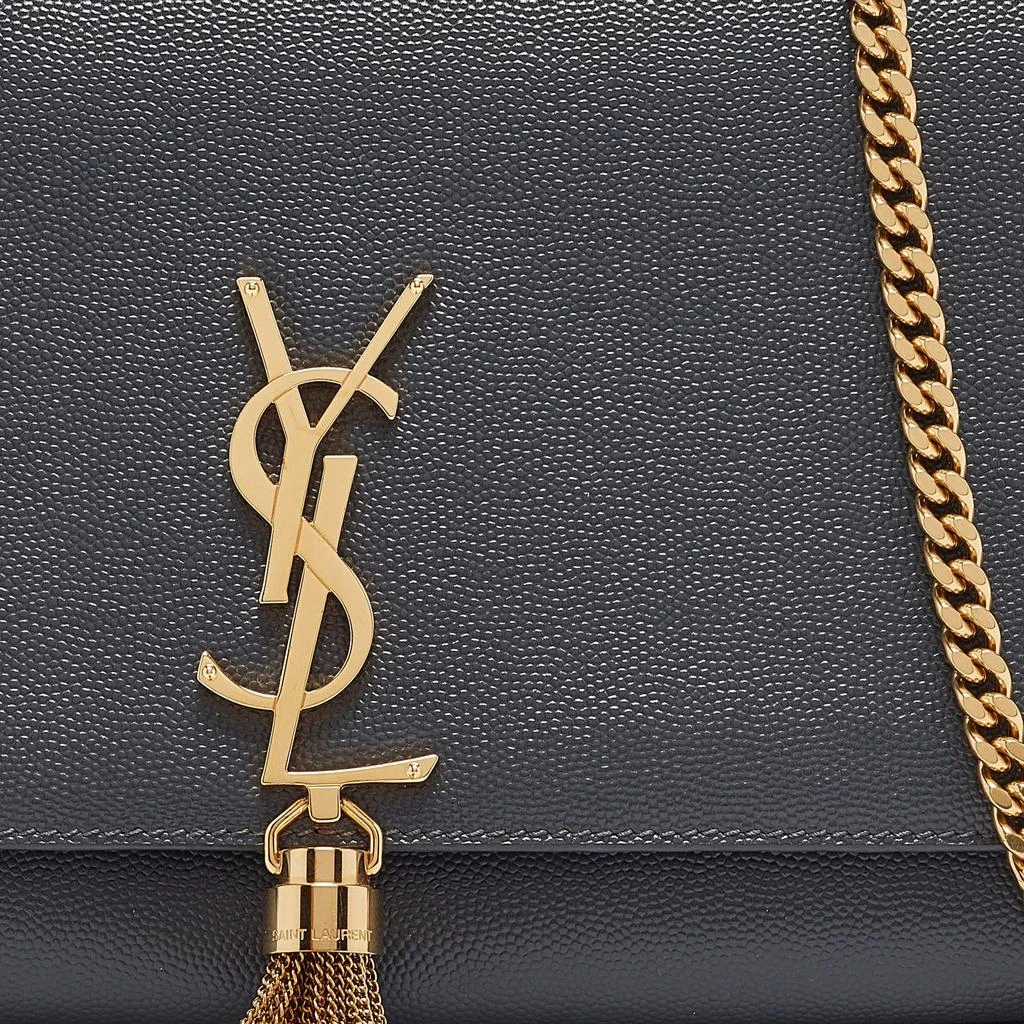 Yves Saint Laurent Saint Laurent Grey Leather Medium Kate Tassel Shoulder Bag 5
