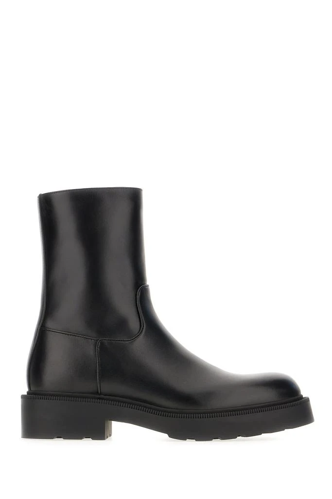 The Row Black Leather Ankle Boots 1