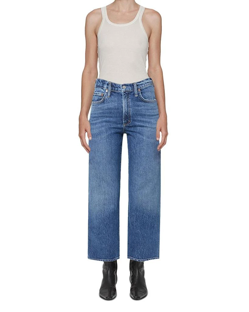 AGOLDE Ren High Rise Ankle Wide Leg Jeans in Fix 1