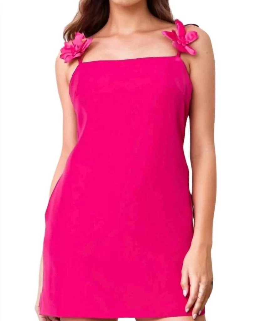 strapless open back dress Gauge81 Women's Naha Silk Minidress - Hot Pink main image 1
