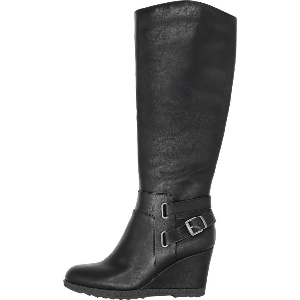 American Rag Kyle Womens Faux Leather Wedge Riding Boots