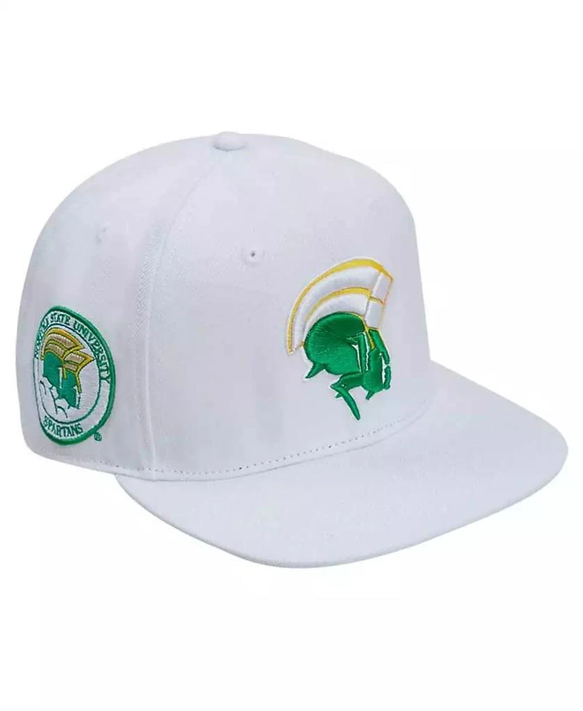 Pro Standard Men's White Norfolk State Spartans Mascot Evergreen Wool Snapback Hat 2