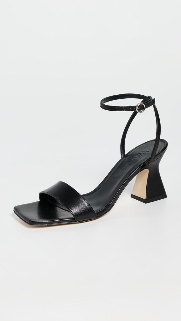 AEYDE Black Giselle Heeled Sandals - Shoes - BeyondStyle