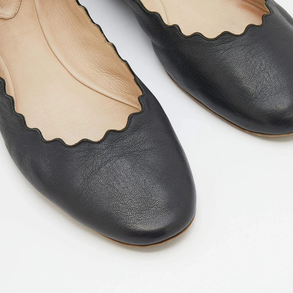 Chloé Chloe Black Leather Lauren Ballet Flats Size 37 7