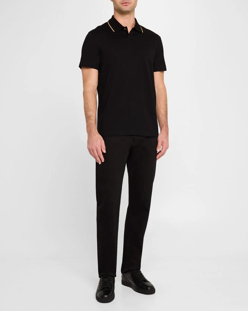 Versace Men's Medusa Tipped Pique Polo Shirt 2