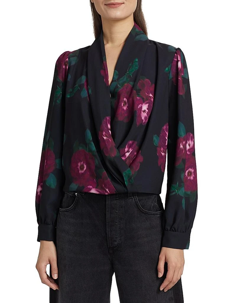 FIGUE Jackie Floral V-Neck Blouse 3