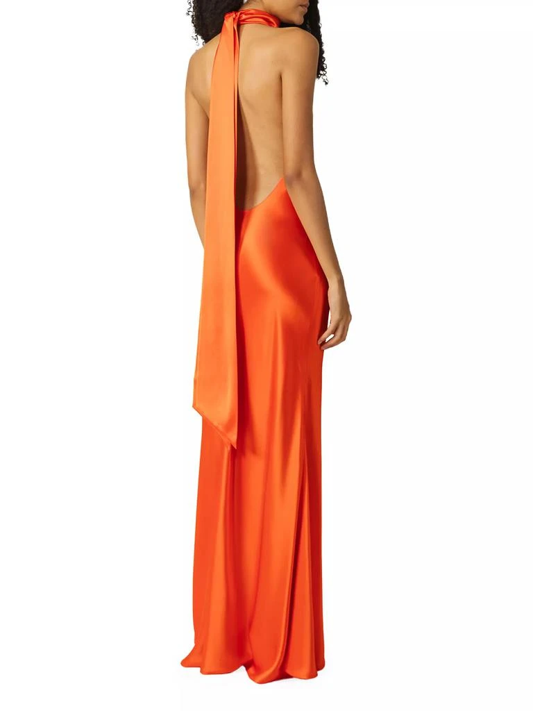 SAU LEE Penelope Satin Halterneck Gown 6