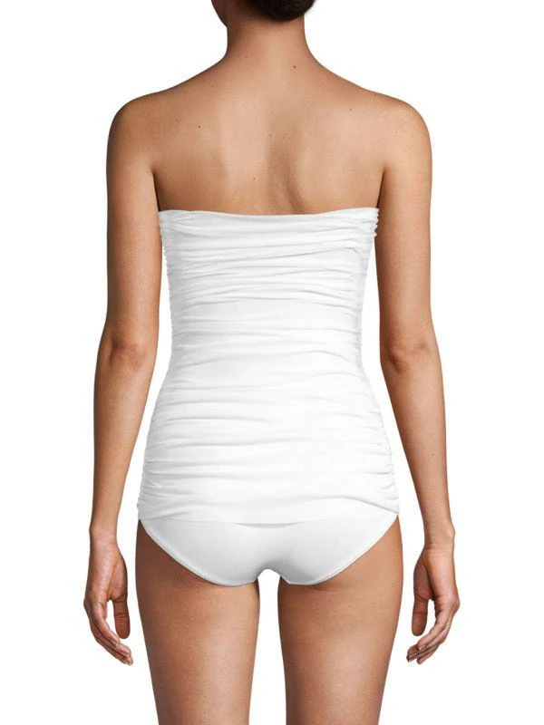 Norma Kamali Walter Mio One-Piece Strapless Ruched Swimsuit 2