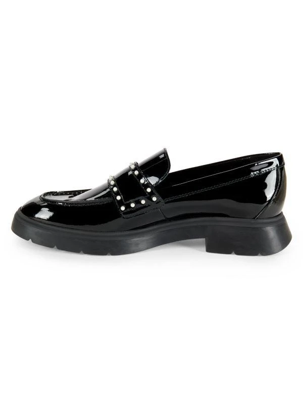 Stuart Weitzman Darcy Simulated Pearl Leather Penny Loafers 4