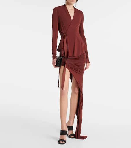 Rick Owens Hollywood cupro-blend wrap jacket 2