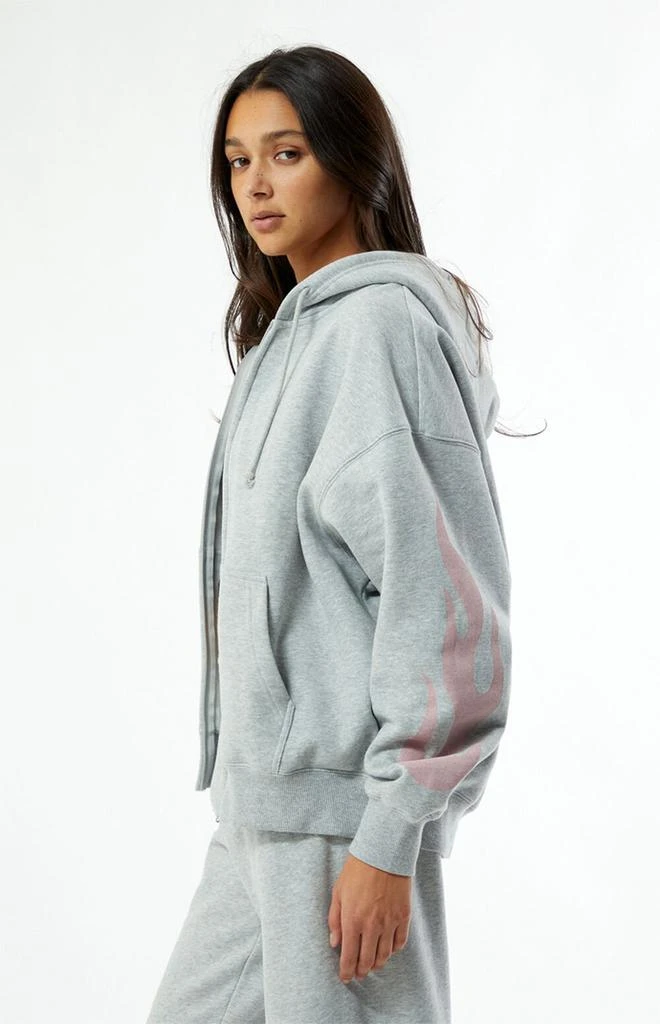 PacSun Pink Flames Full Zip Hoodie 3