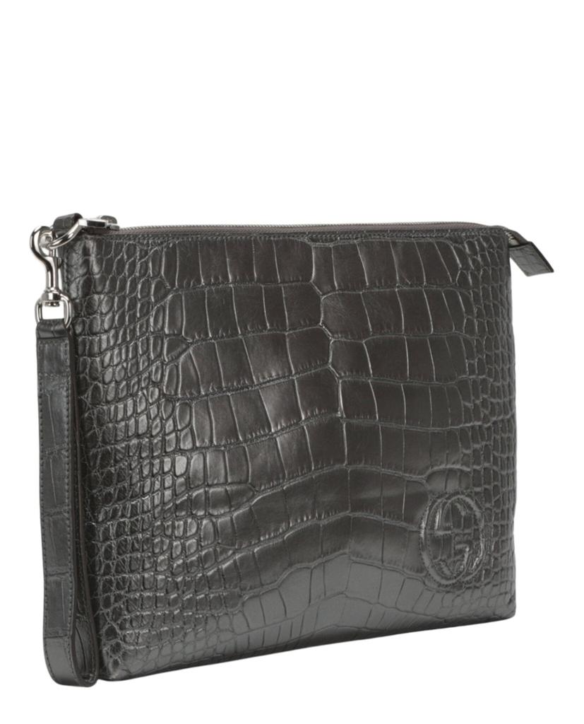 Gucci Small Crocodile Leather Envelope Pouch