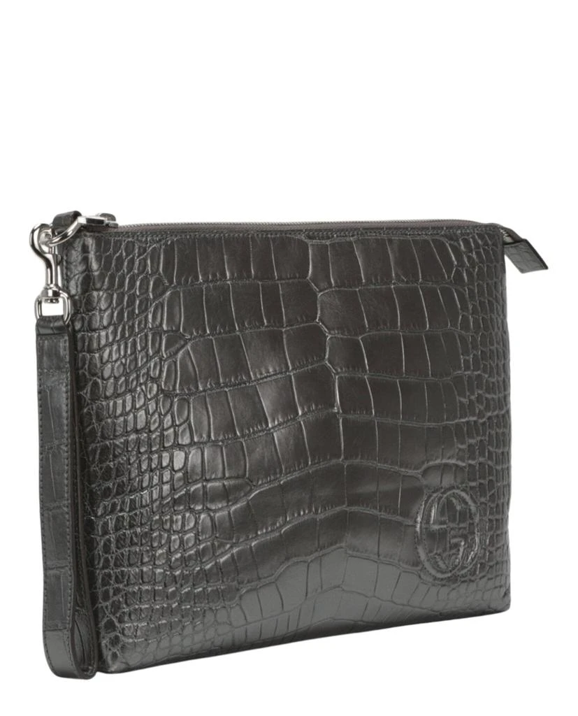 Gucci Small Crocodile Leather Envelope Pouch 2