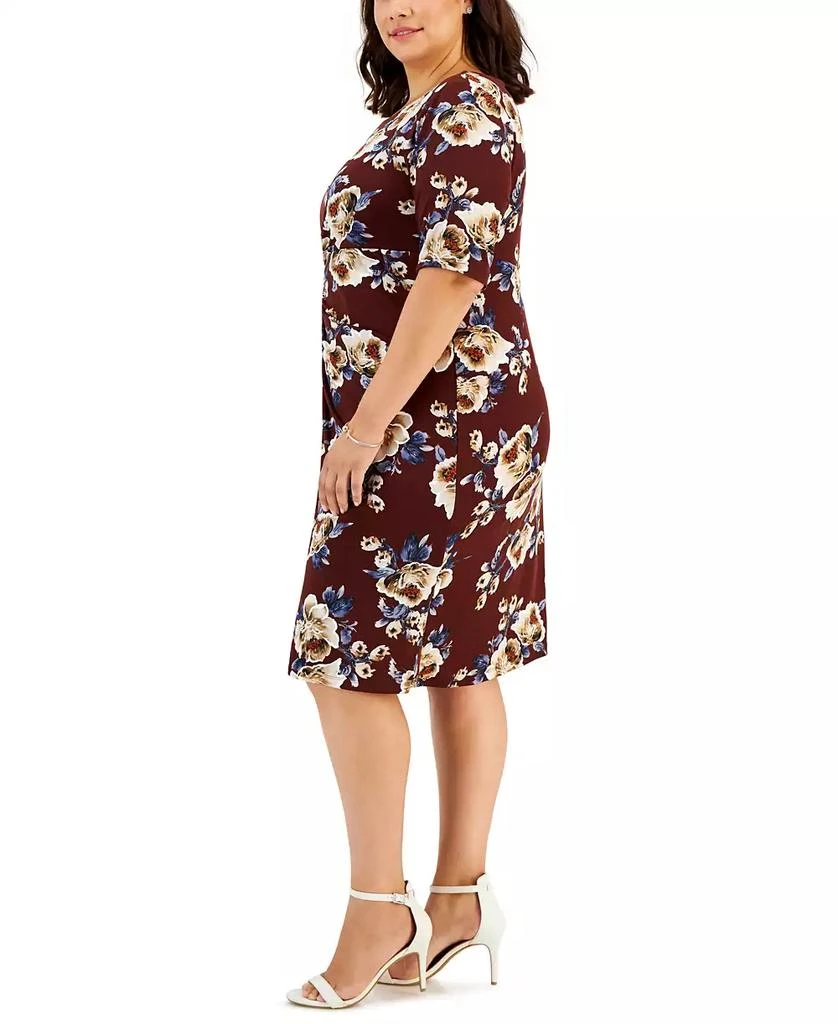 Connected Plus Size Printed Side-Tab Dress 6