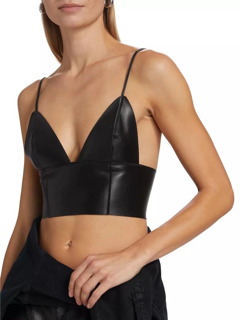 Purple Brand Leather Bralette Top 6