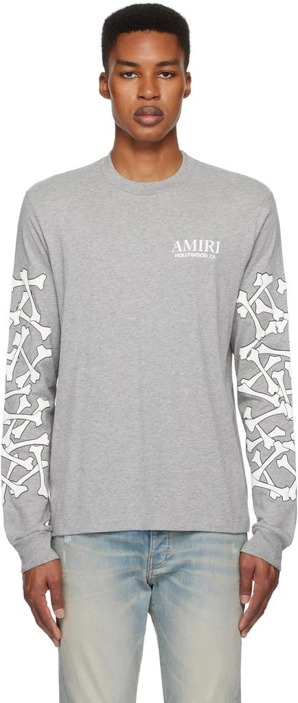 AMIRI Black Bones Stacked Long Sleeve T-shirt 1
