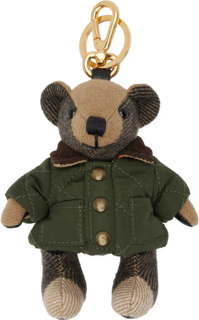 Burberry Khaki Thomas Bear Charm Keychain