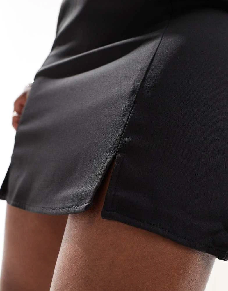 VERO MODA Vero Moda notch front mini skirt in black 5