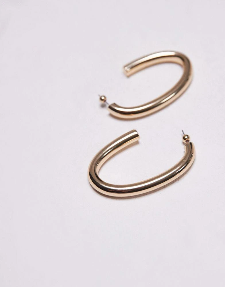 Topshop Topshop Ellis oversized hoop earrings in gold tone 2