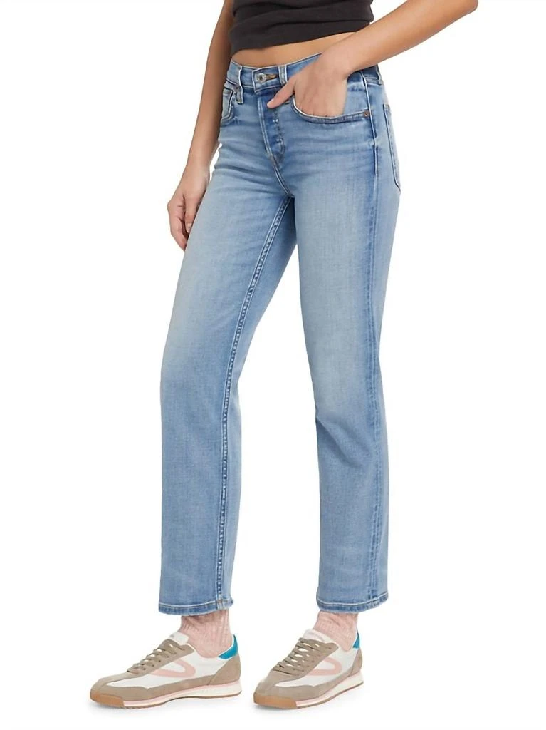 REDONE Mid Rise Stove Pipe Jean In Hacienda 2