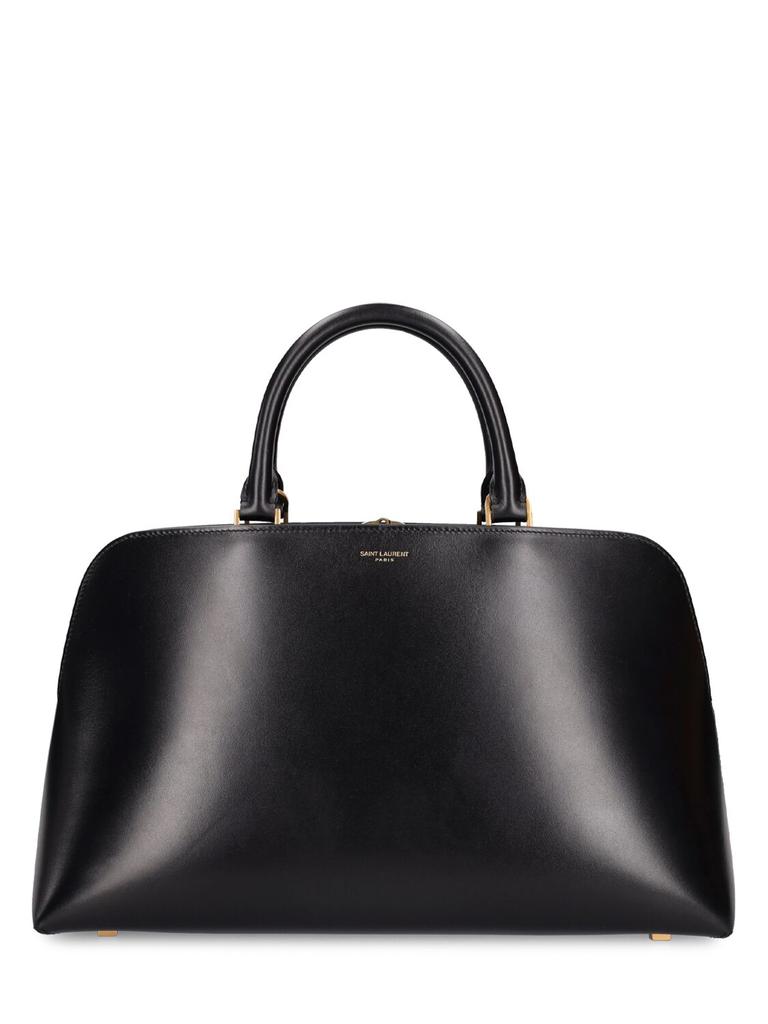 SAINT LAURENT Sac De Jour Leather Bowling Bag