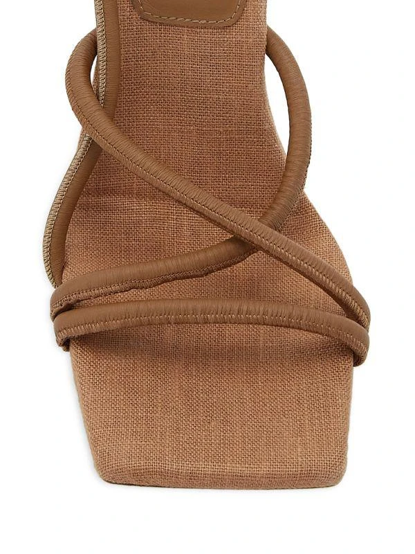 GIA BORGHINI Gia Borghini x RHW Rosie 39 Strappy Leather Wedge Sandals 4