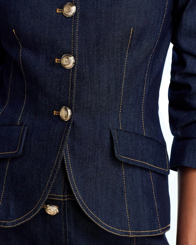 Cinq à Sept Chris Ruched Denim Jacket 7