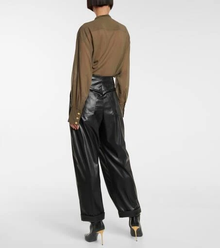 Balmain High-rise paperbag pants 3