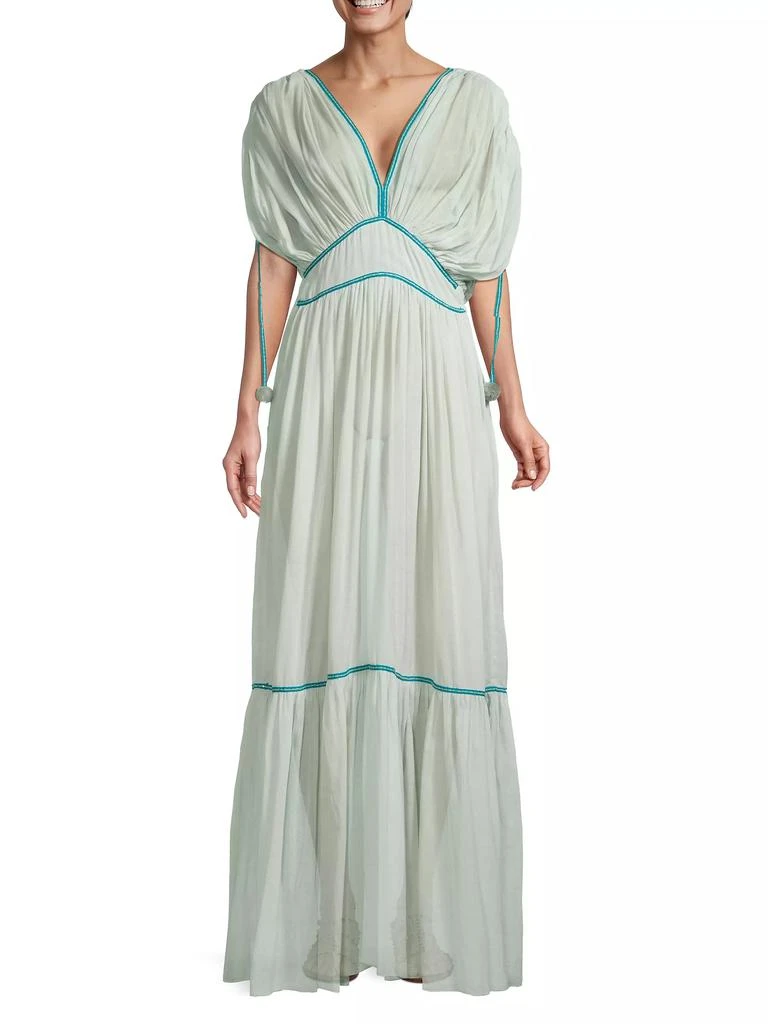 Pitusa Clara Pom-Pom Maxi Dress 2