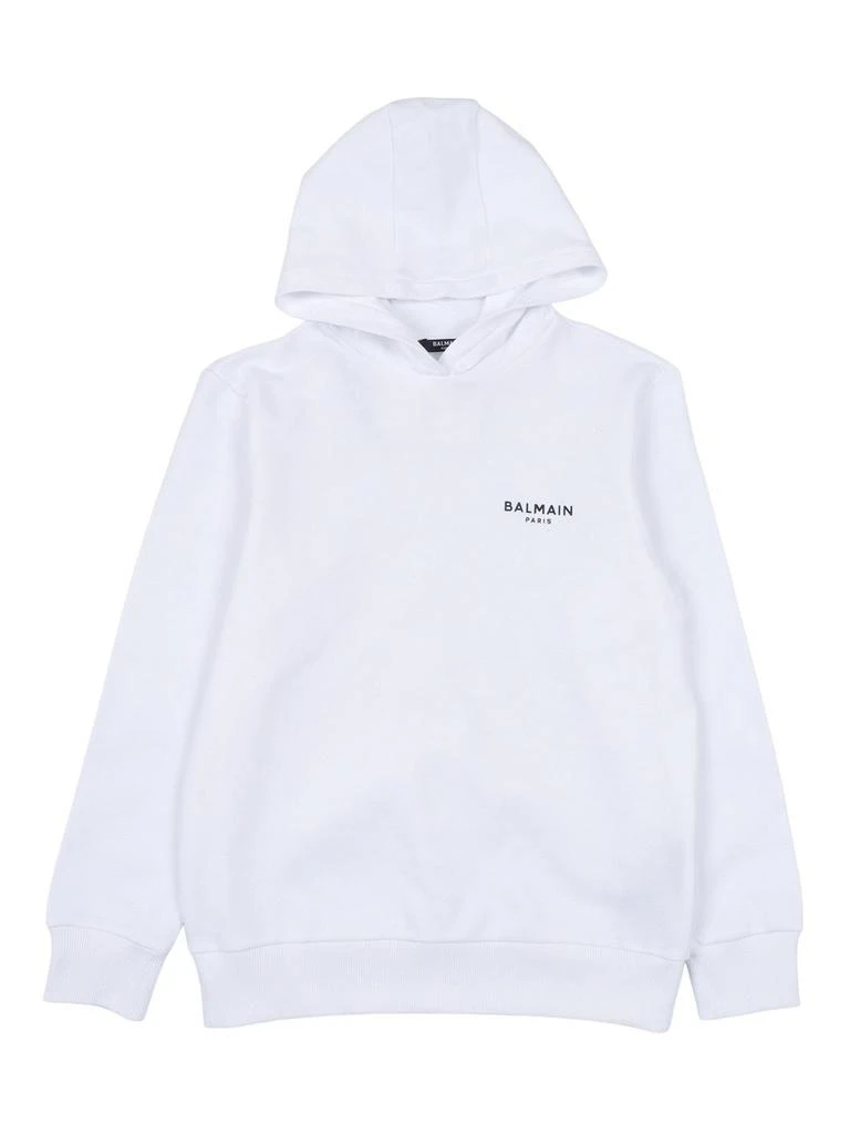 Balmain Balmain Kids Logo Printed Long-Sleeved Hoodie