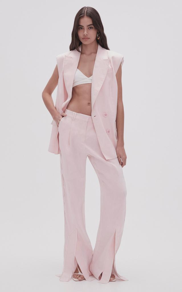 Aje Aje - Insight Deconstructed Linen-Blend Vest - Pink - AU 6 - Moda Operandi