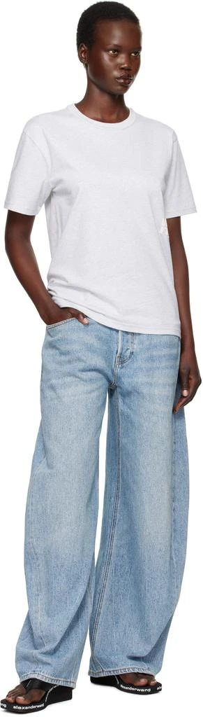 Alexander Wang Gray Puff Logo T-shirt 4