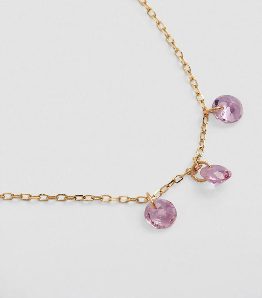 Persée Yellow Gold and Sapphire La Vie en Rose Necklace 5